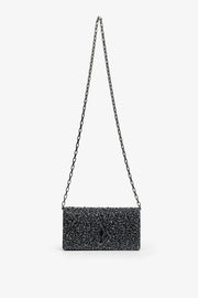 Bettina black strass clutch