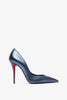 Miss Z 100 Blue Laminated Nappa Pumps