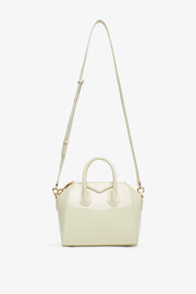 Antigona mini cream patent bag
