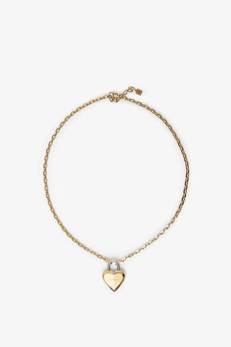 Heart lock small necklace