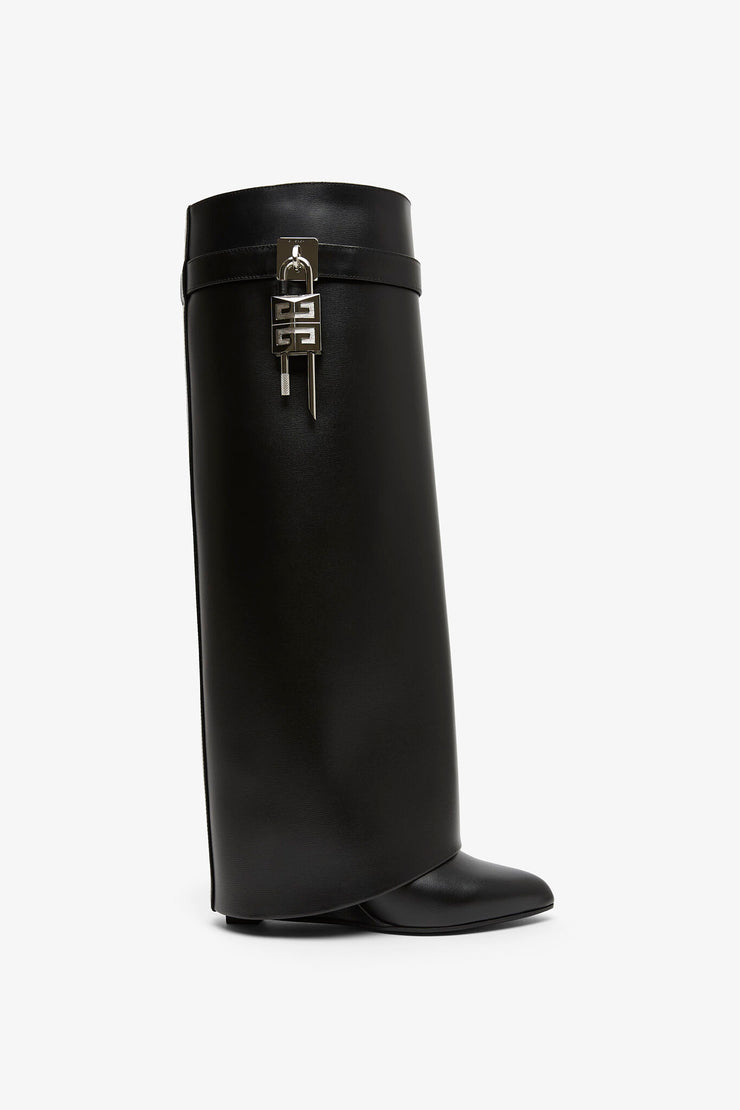 Shark lock 90 black leather boots