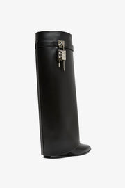 Shark lock 90 black leather boots