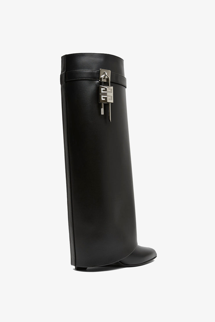 Shark lock 90 black leather boots