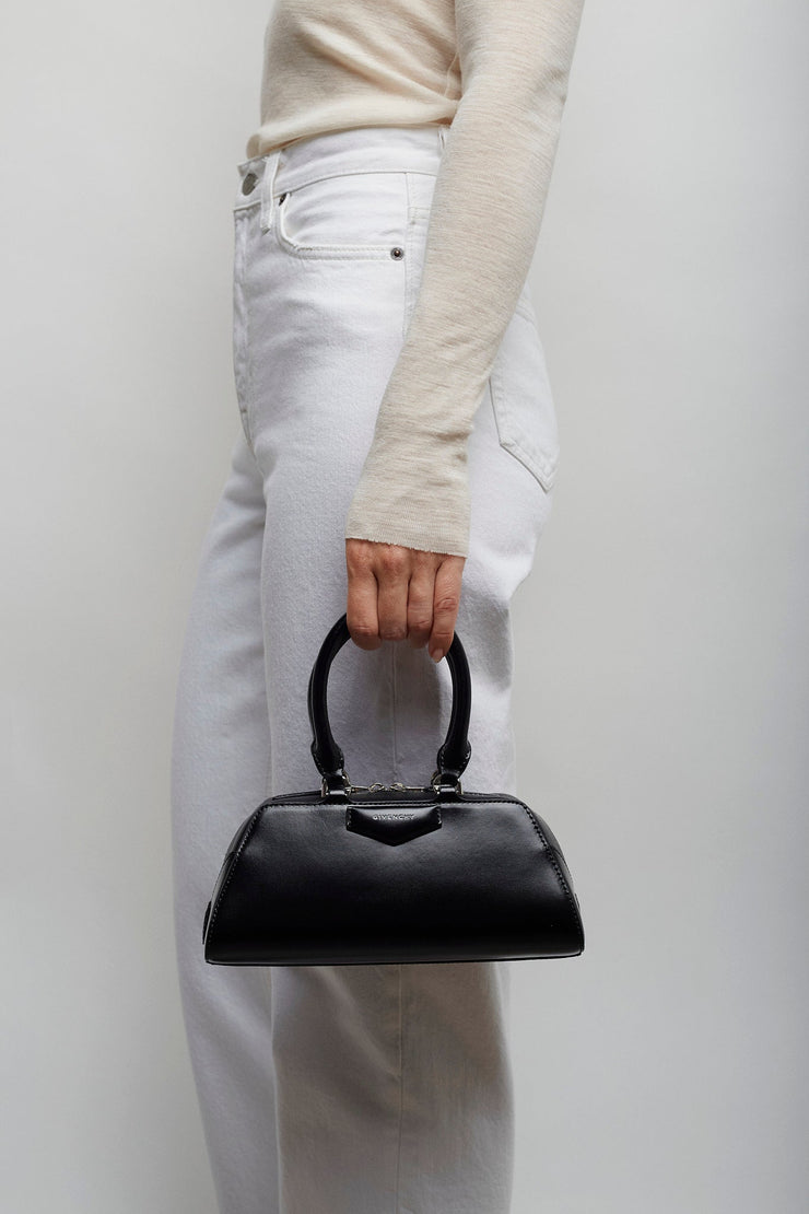Antigona east west black mini bag