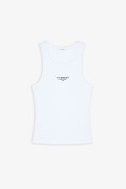 White logo tank top