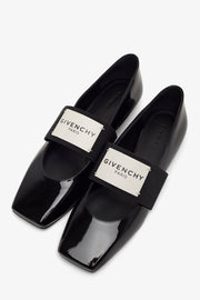 Black logo ballerinas