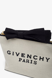 Givenchy small logo beige pouch