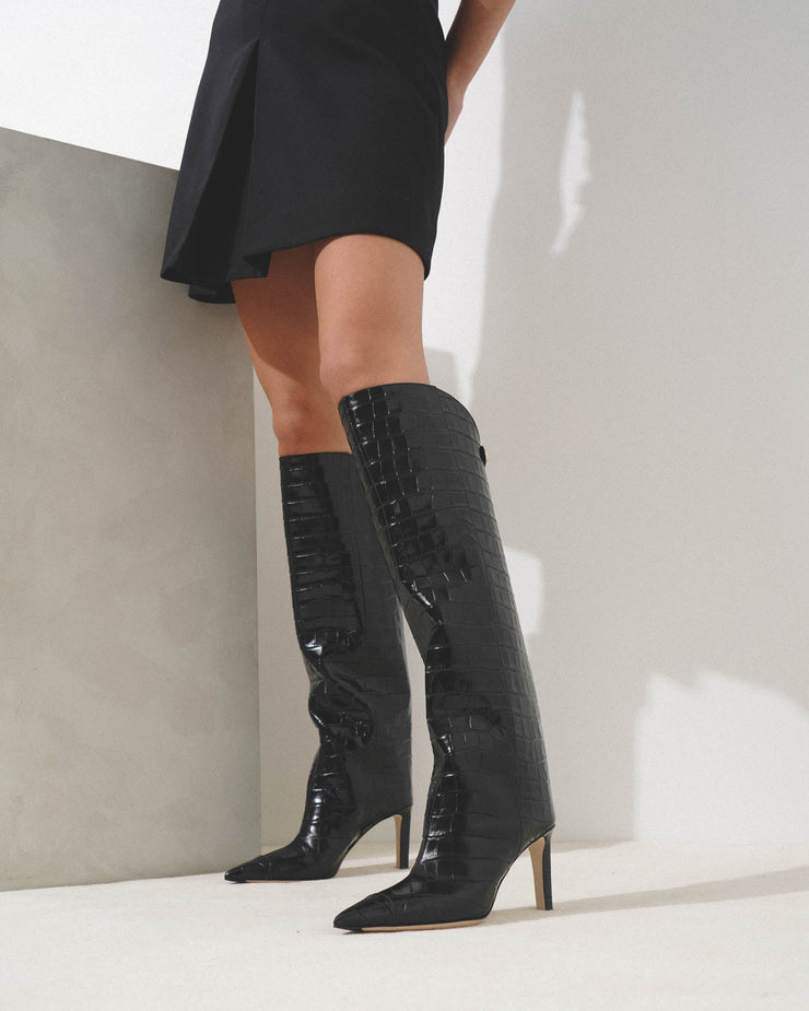 Alizze 85 embossed leather boots
