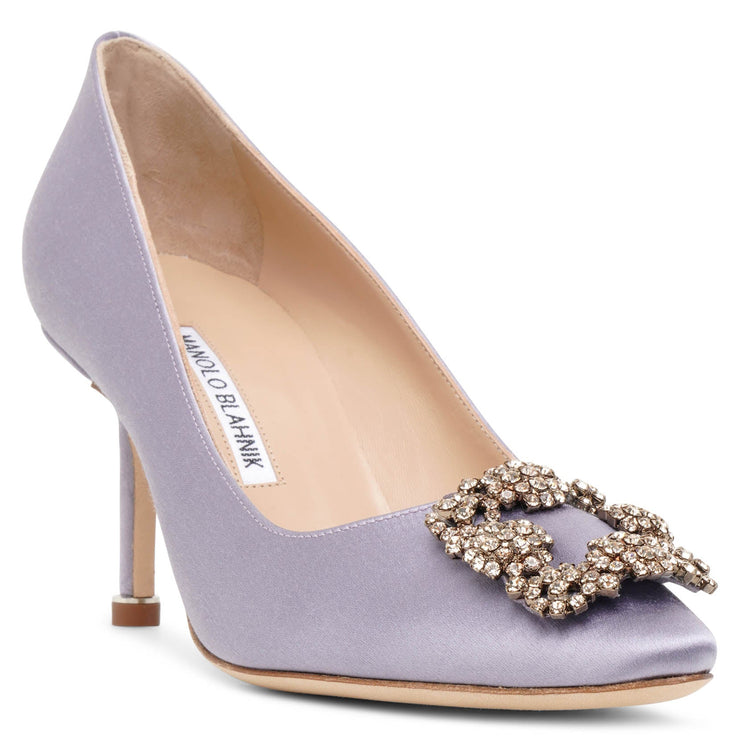 Hangisi 70 lilac satin pumps