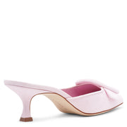 Maysale 50 pink suede mules
