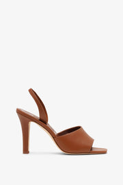 Clotilde 105 brown leather sandals
