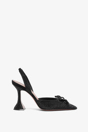 Rosie sling 95 black crystal pumps