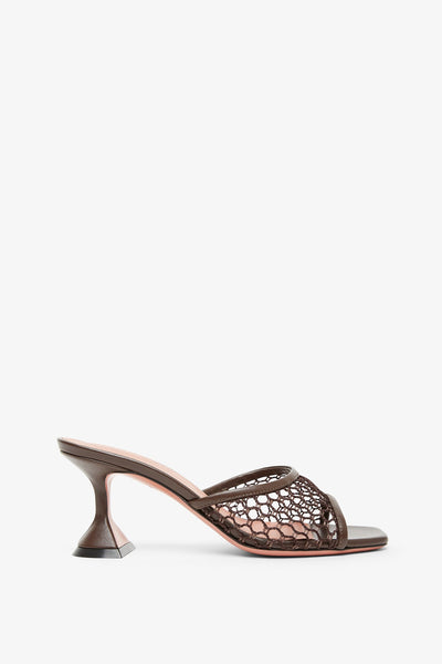 Lupita 70 brown net mules