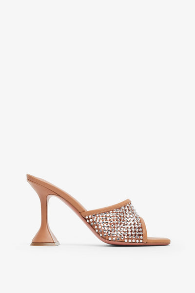 Lupita 95 beige crystal mules