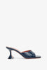 Lupita Slipper 70 navy embossed leather mules