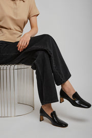 Club 60 black leather loafers