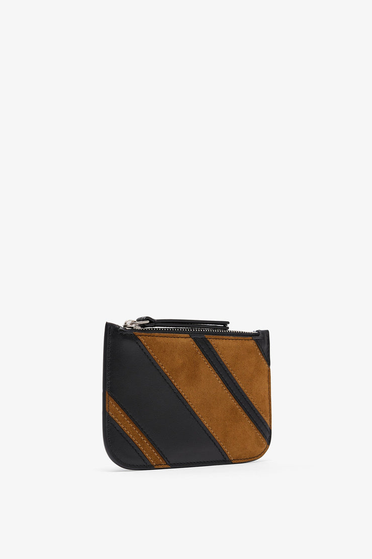 Pocket black and brown card holder
