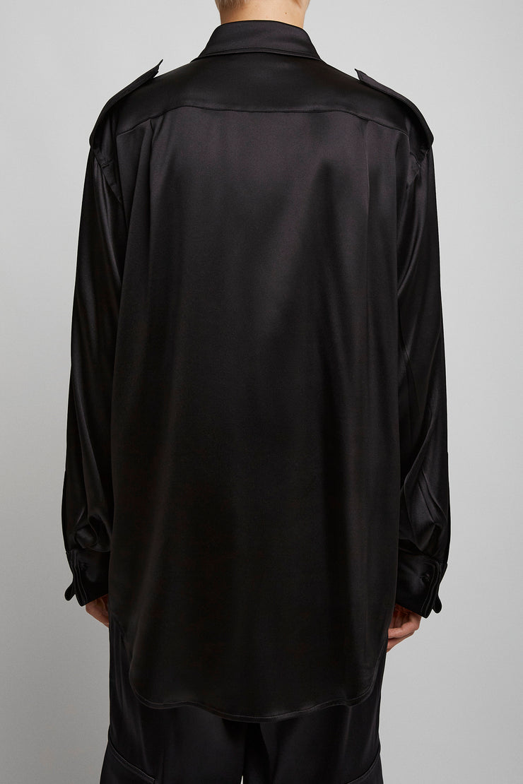 Liquid utility black shirt