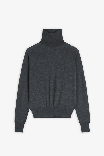 High neck grey jumper