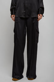 Liquid cargo black trousers