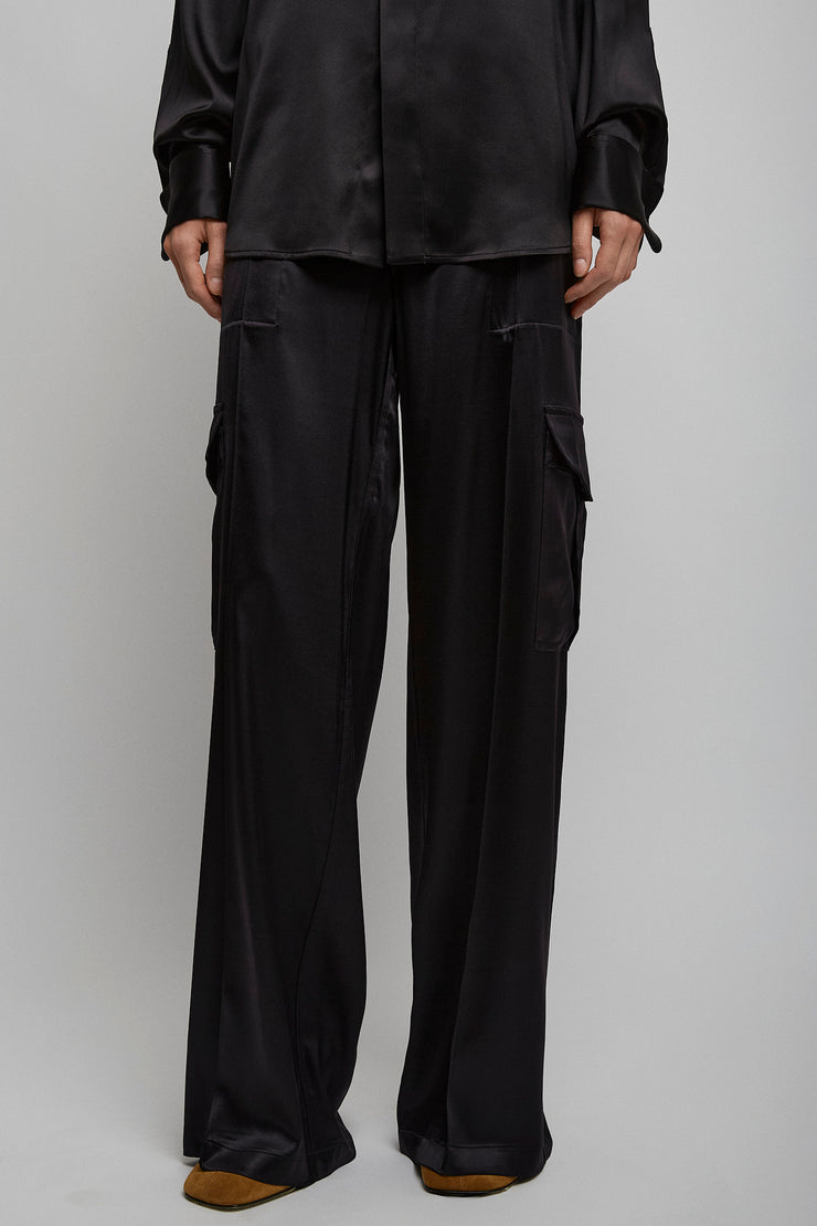 Liquid cargo black trousers