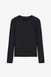 Crew neck black top