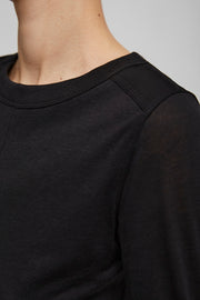Crew neck black top