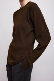Batwing khaki crewneck