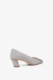 Belle Vivier 45 grey suede pumps