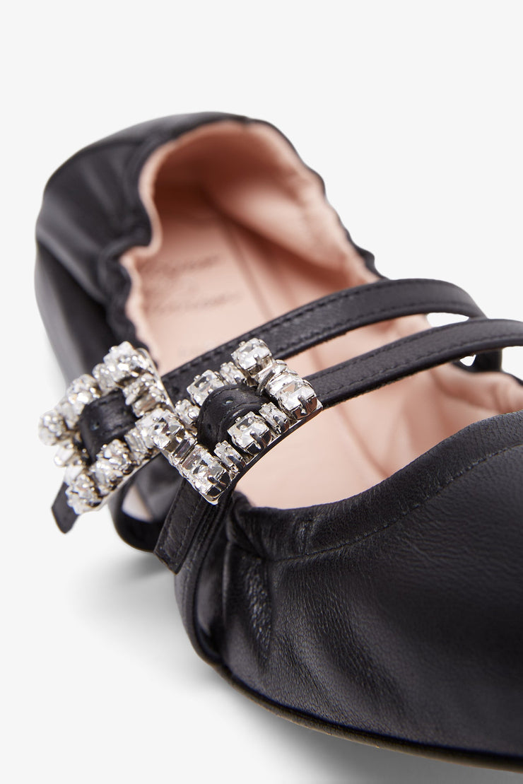 Mini Tres Vivier black ballerinas