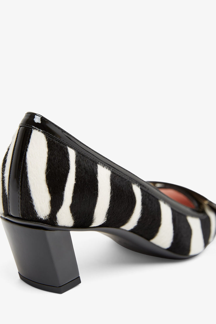 Belle Vivier 45 black and white pumps