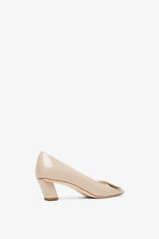 Belle Vivier 45 beige patent pumps