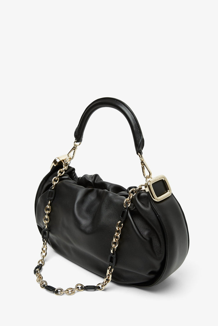 Viv Choc black medium hobo bag