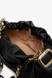 Viv Choc black medium hobo bag