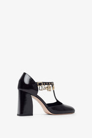 Tres Vivier 85 black with gold charms