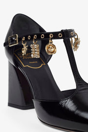 Tres Vivier 85 black with gold charms