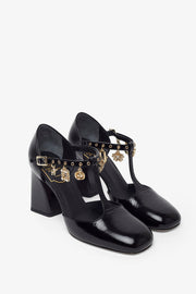 Tres Vivier 85 black with gold charms