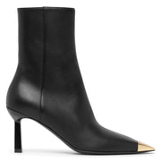Amelia 70 black leather ankle boots