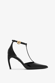 Odette 85 black patent pumps