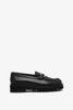 Maryan lug black leather loafer