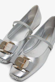 Zina silver ballerinas