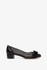 Vara black mesh pumps