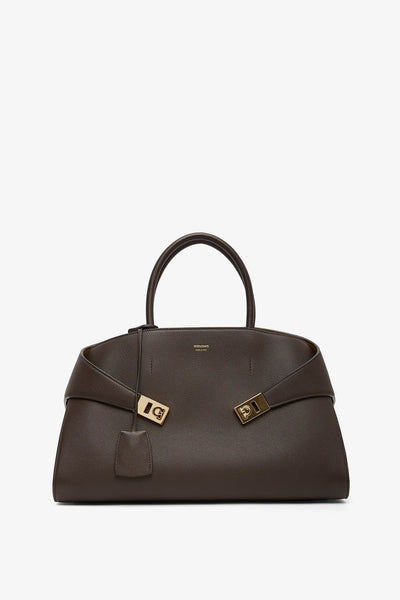 Hug M brown bicolor top handle bag