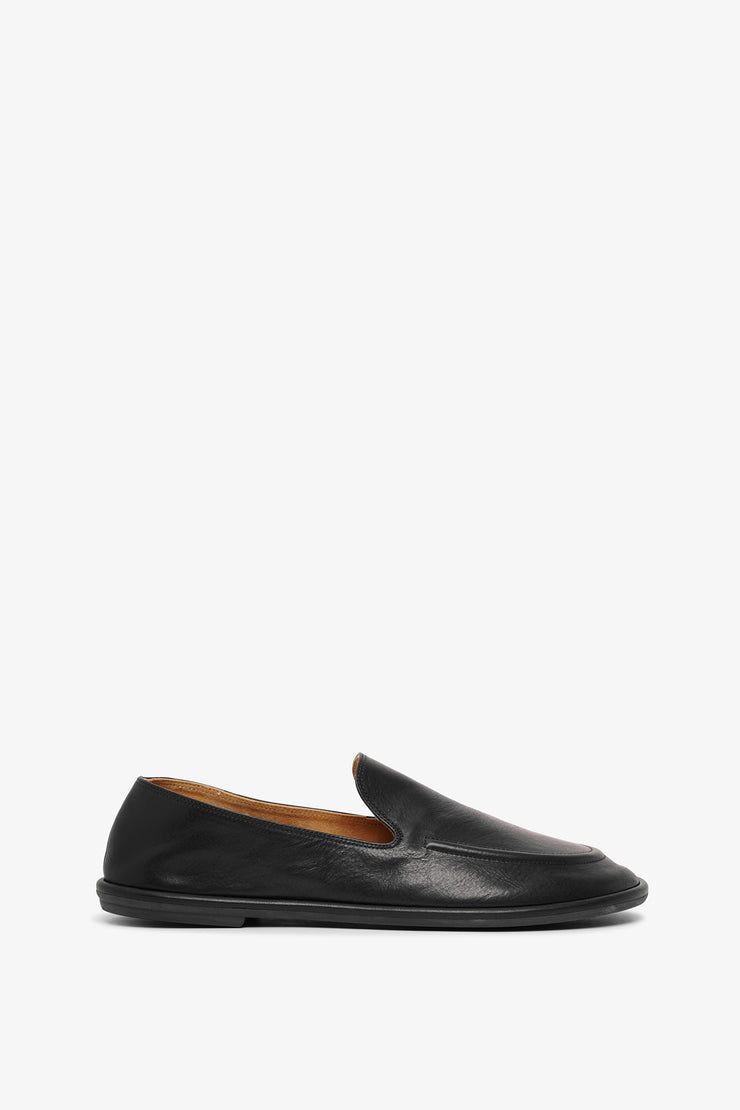 Canal black leather loafers