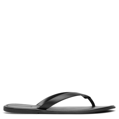 Beach black flip flop sandals