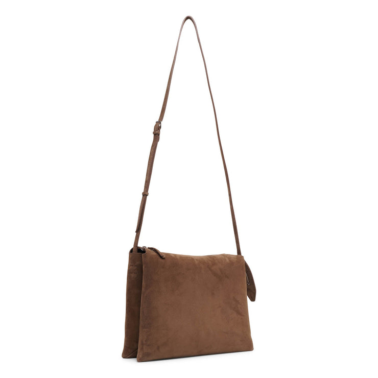 Nu Twin sporty beige suede bag