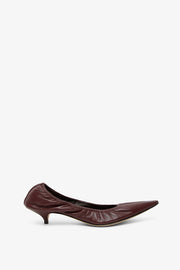 Liisa burgundy kitten pumps