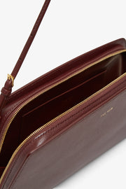 Dalia baguette burgundy leather bag