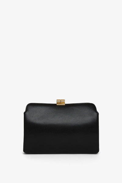 Amazon black shiny leather clutch