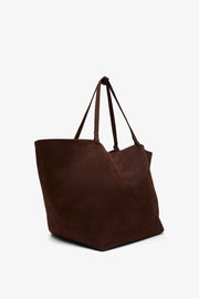 XL park tote dark brown nubuck bag